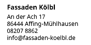 Fassaden Köbl Kontakt